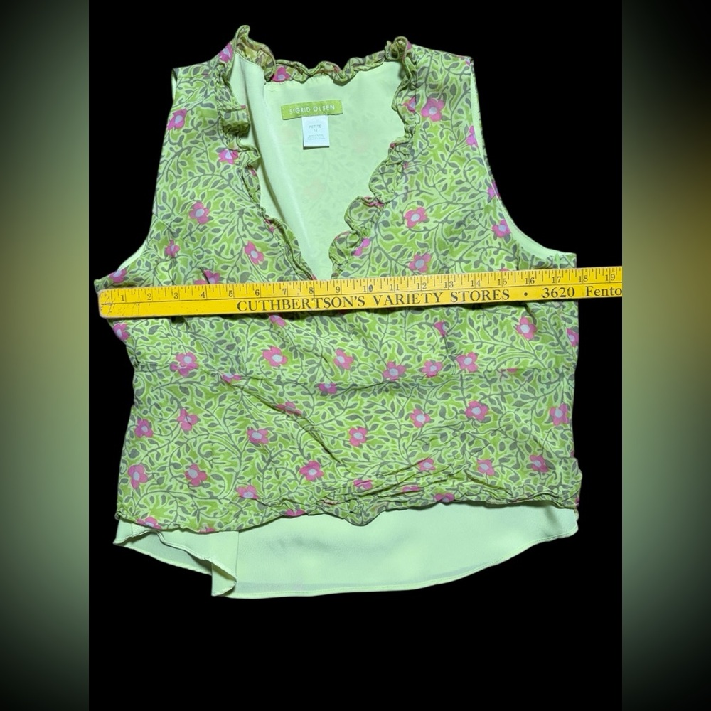 Sigrid Olsen Floral Two Piece Top and Skirt - Picture 5 of 15